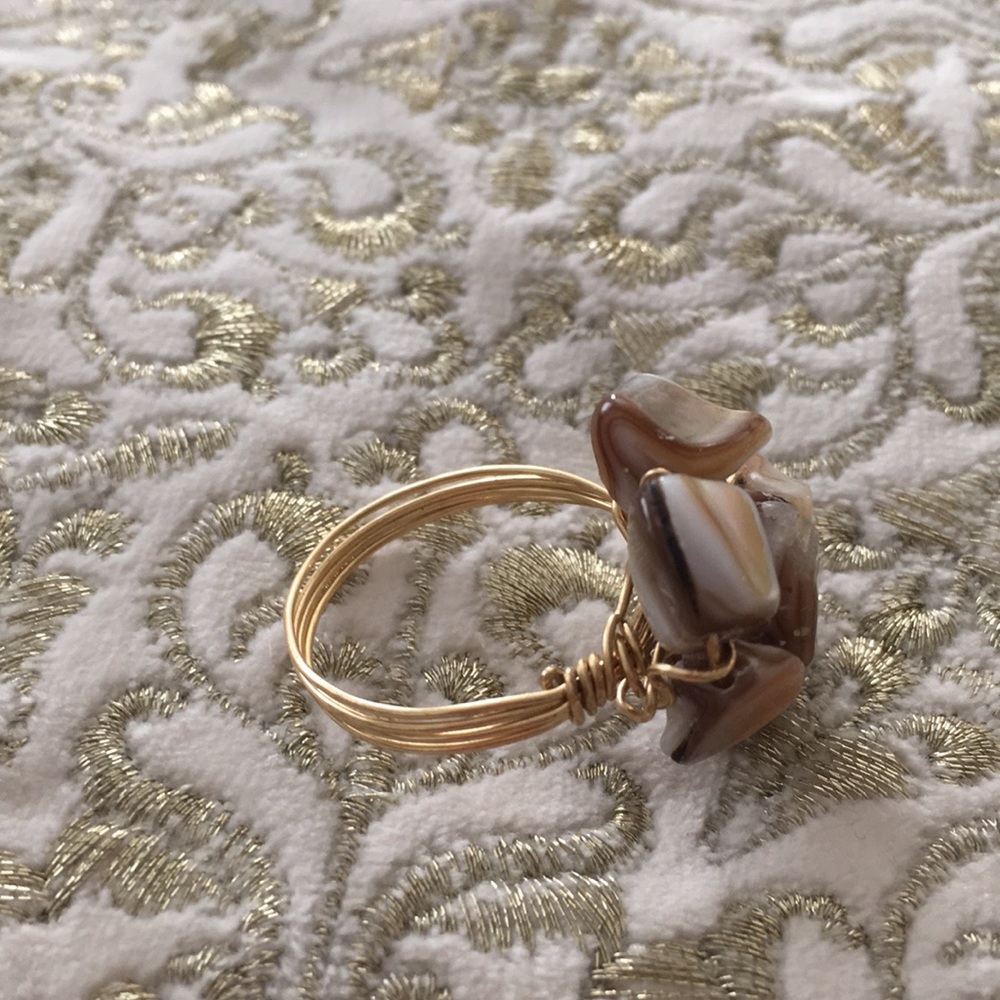 Wire Wrapped Ring With Shells. - image 5
